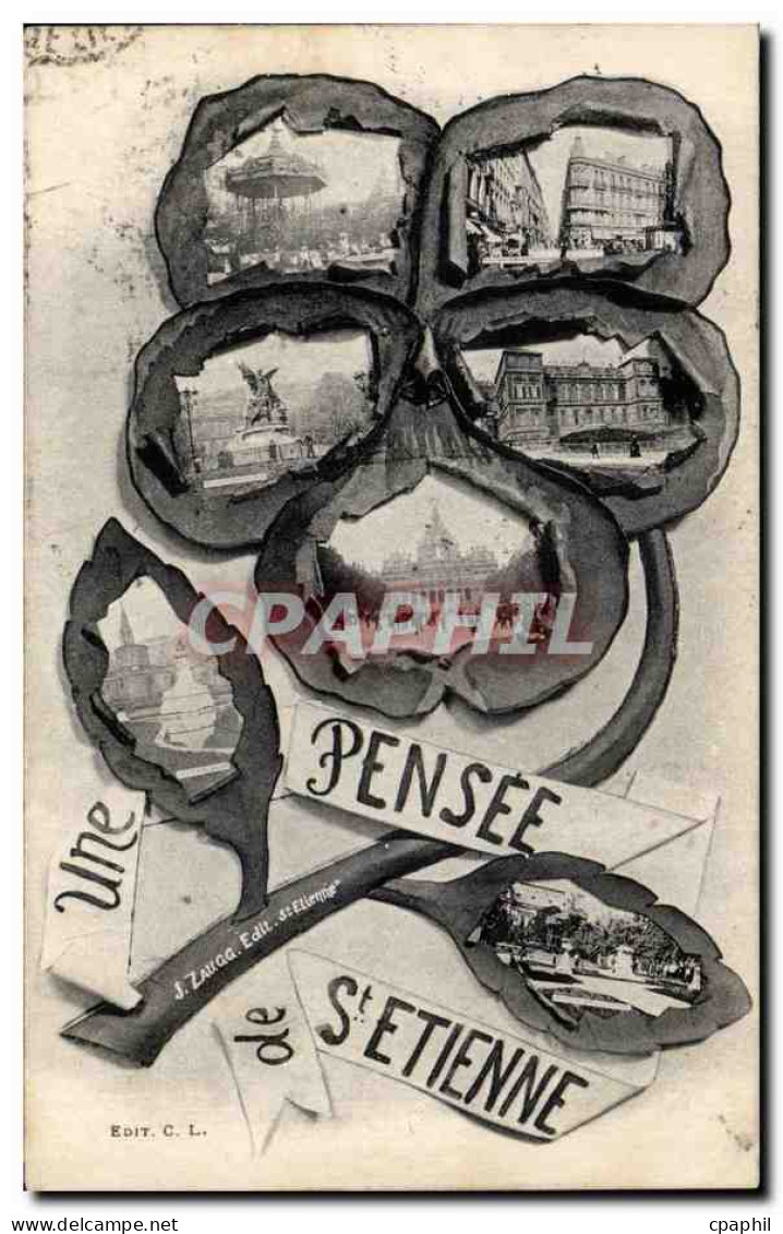 Saint Etienne - Pensee - Souvenir - CPA