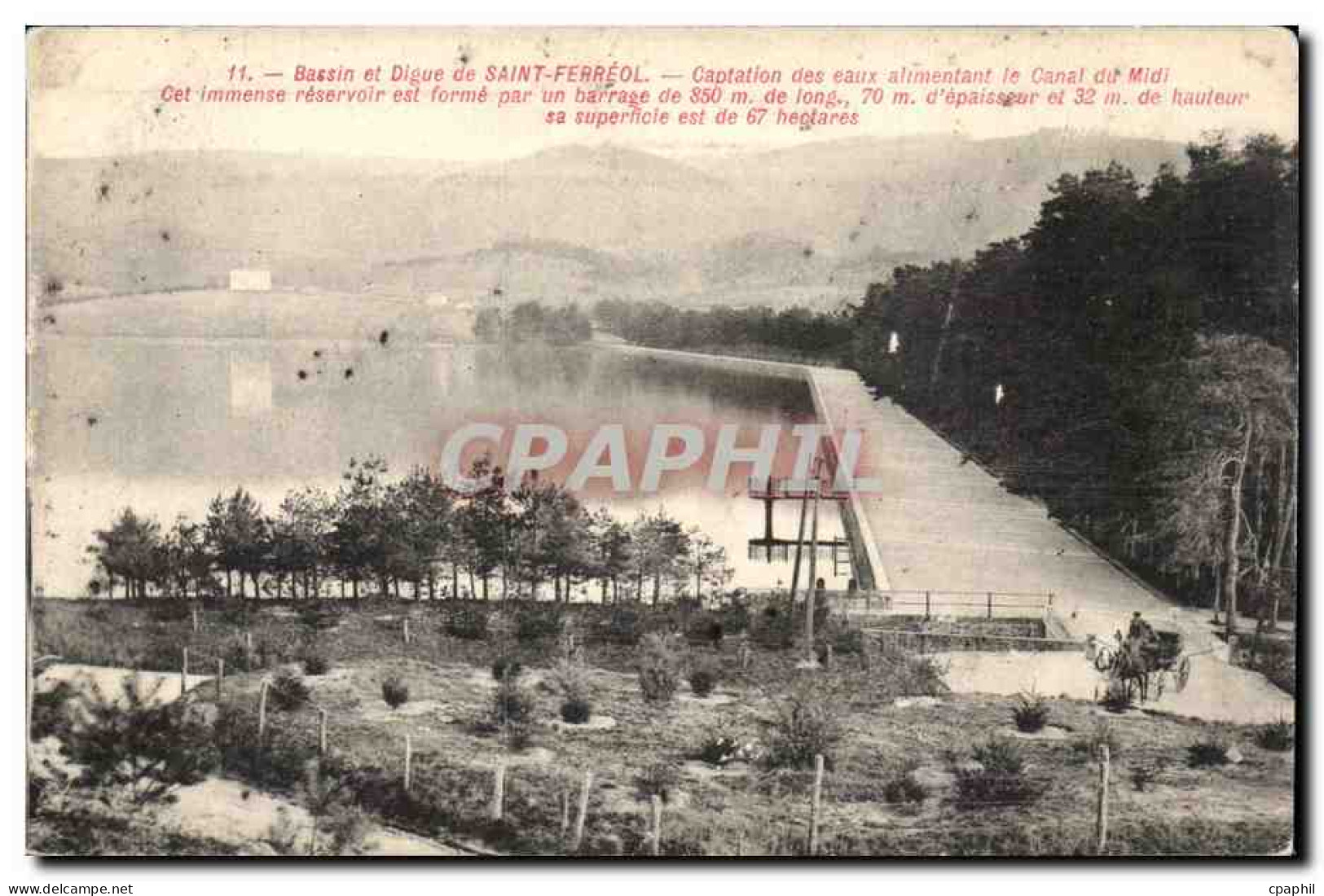Saint Ferreol - Bassin et Digue - CPA
