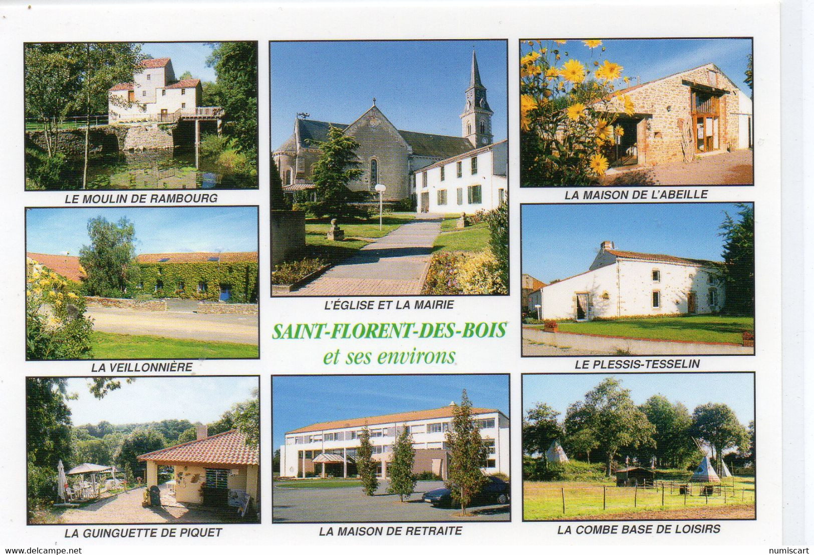 Saint-Florent-des-Bois belle multi-vues du Village l'Eglise la Mairie