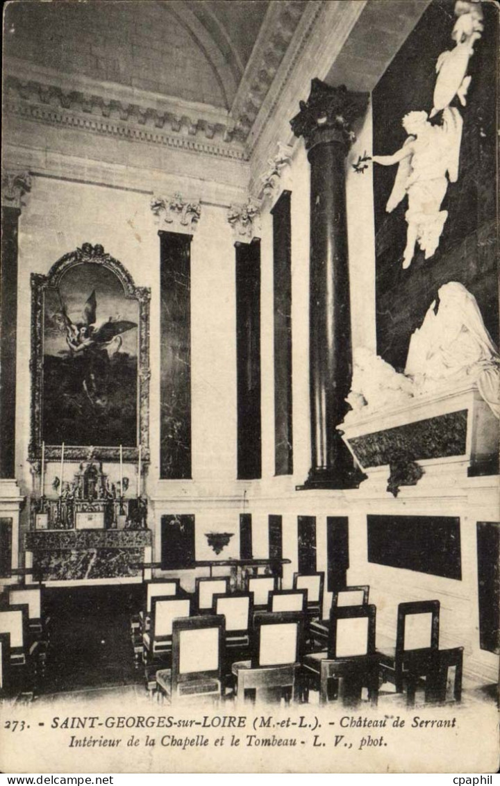 Saint Georges sur Loire CPA Chateau de Serrant Interieur de la chapelle et le tombeau