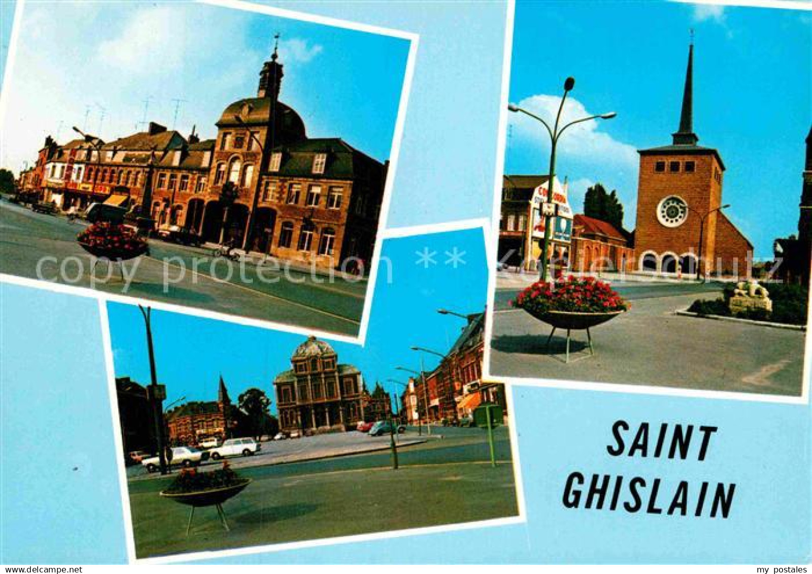 Saint-Ghislain Kirche Bahnhof Platz