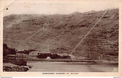 St. Helena - Jamestown harbour - UPPER LEFT CORNER FOLDED - Publ. unknown