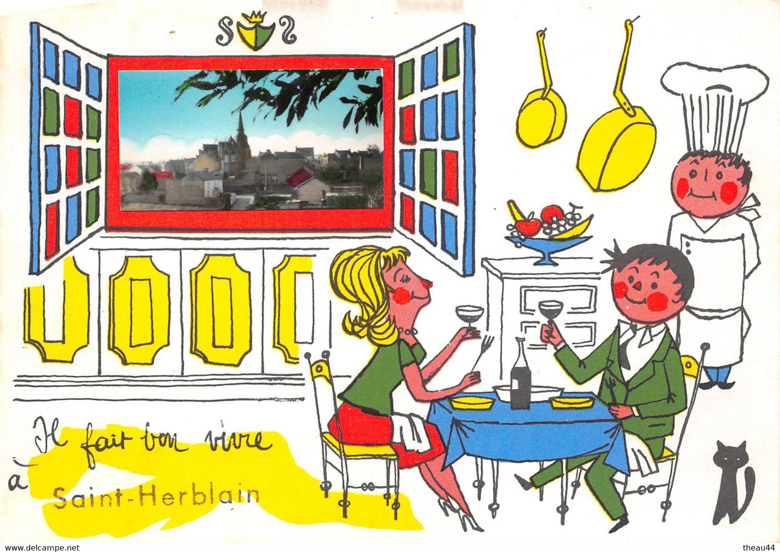 ¤¤  -  SAINT-HERBLAIN   -  Carte Fantaisie   -  Petite Vue     -  ¤¤