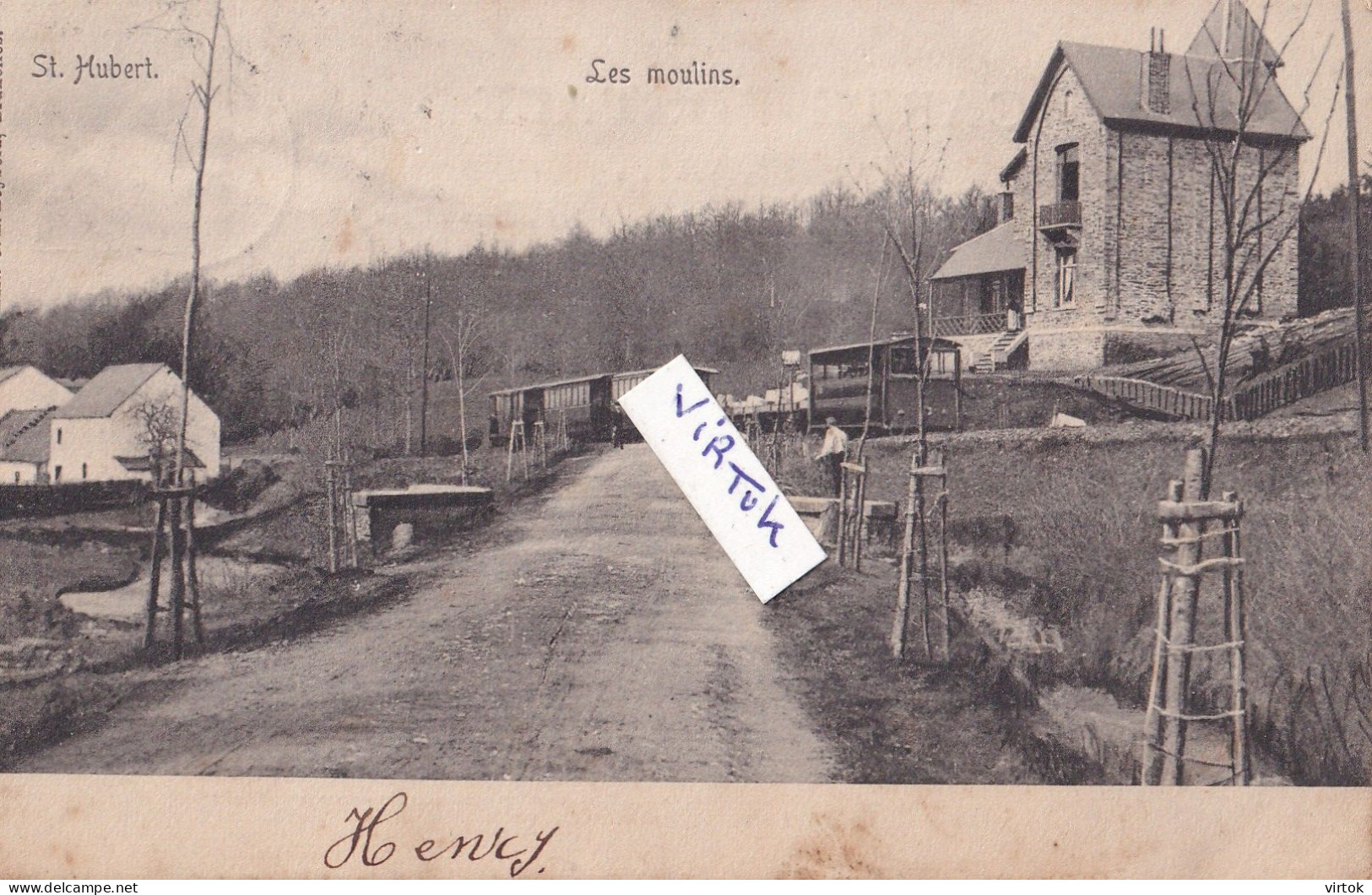 Saint-Hubert :  1904  ecrit avec timbre  :   TRAM