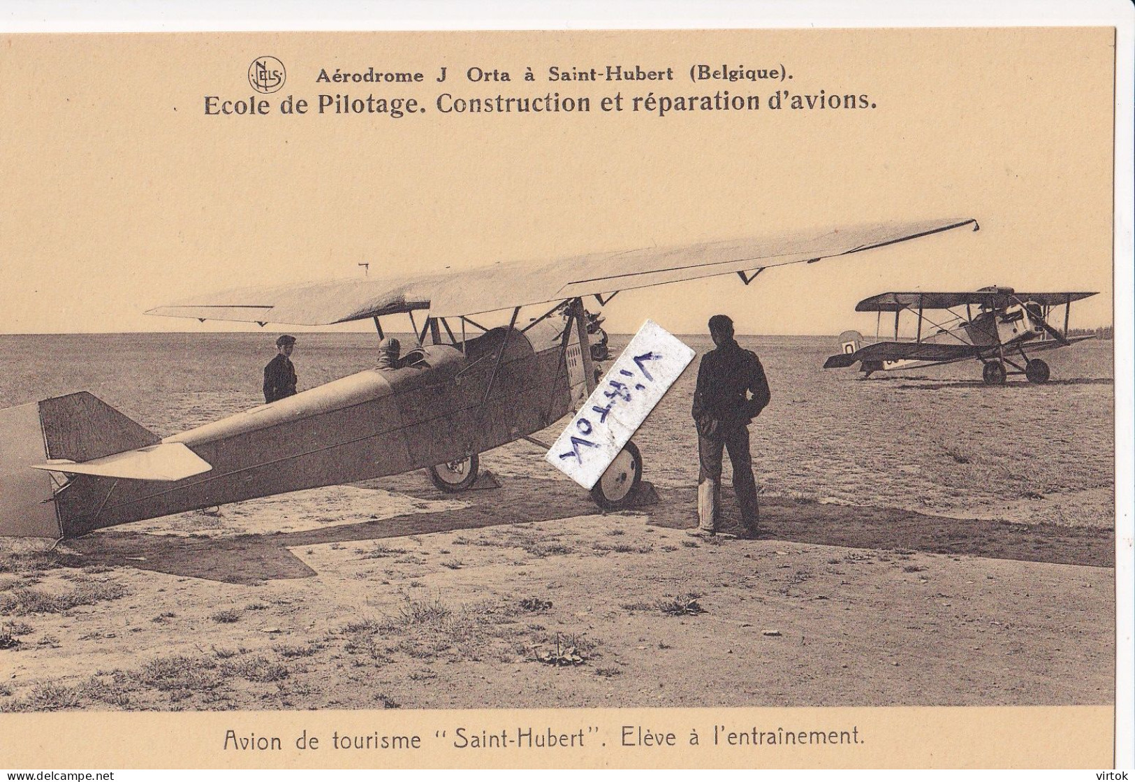 saint hubert   :   aerodrome orta ecole de pilotage  ---   d'avions