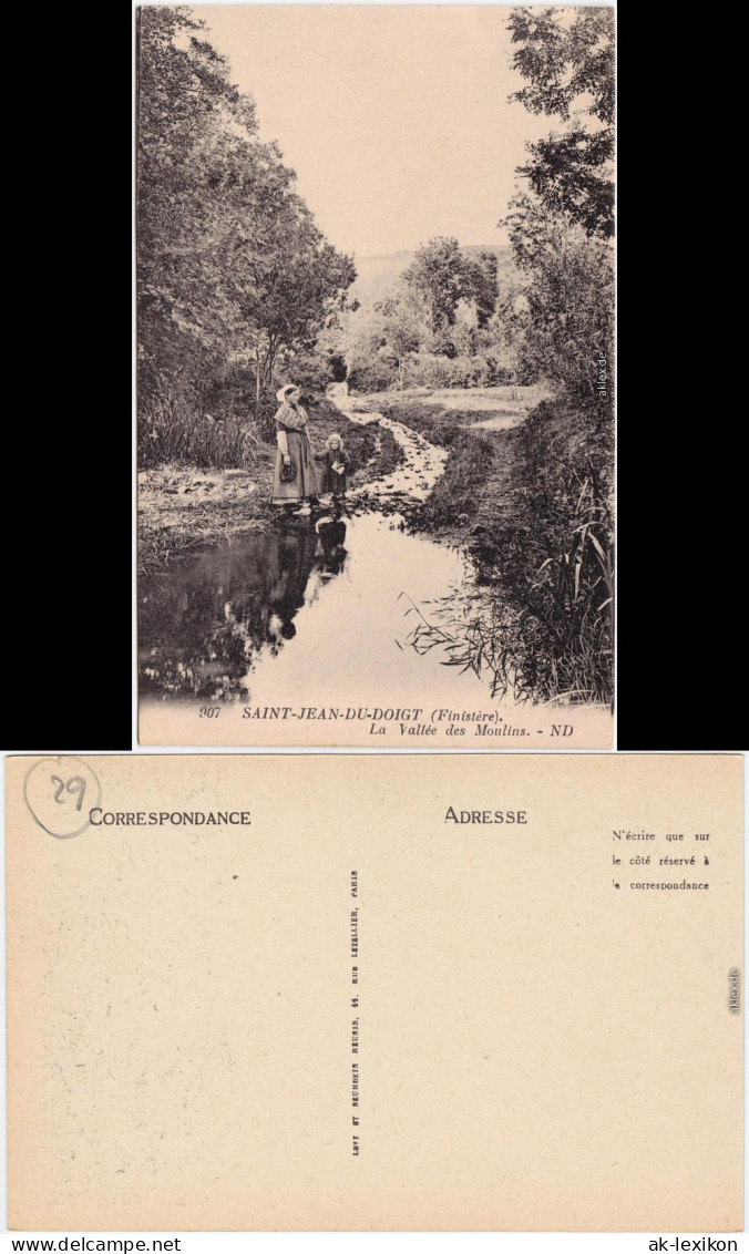 Saint-Jean-du-Doigt La Vallée des Moulins Finistère CPA 1912