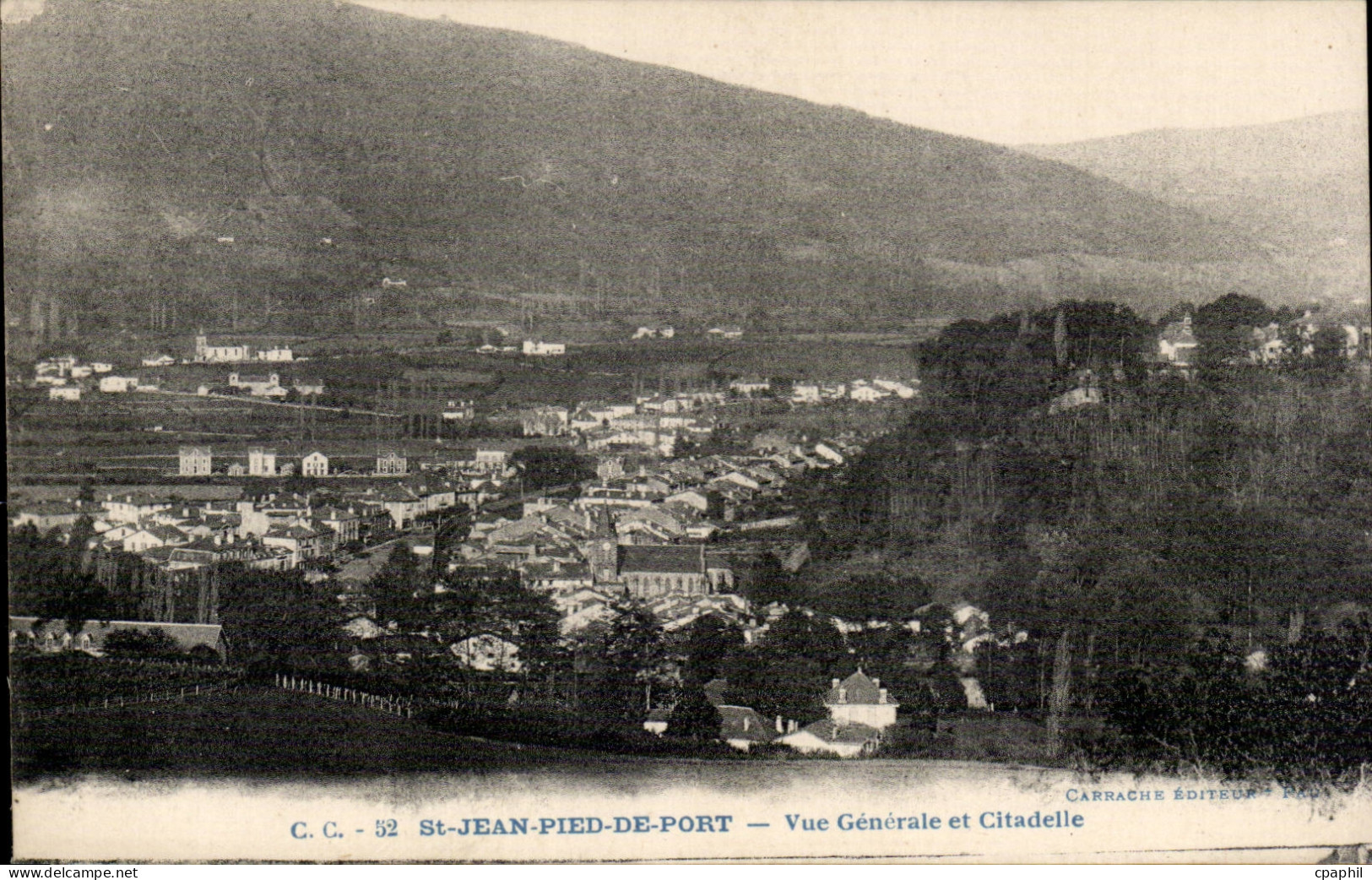 Saint Jean Pied de Port CPA Vue generale et citadelle