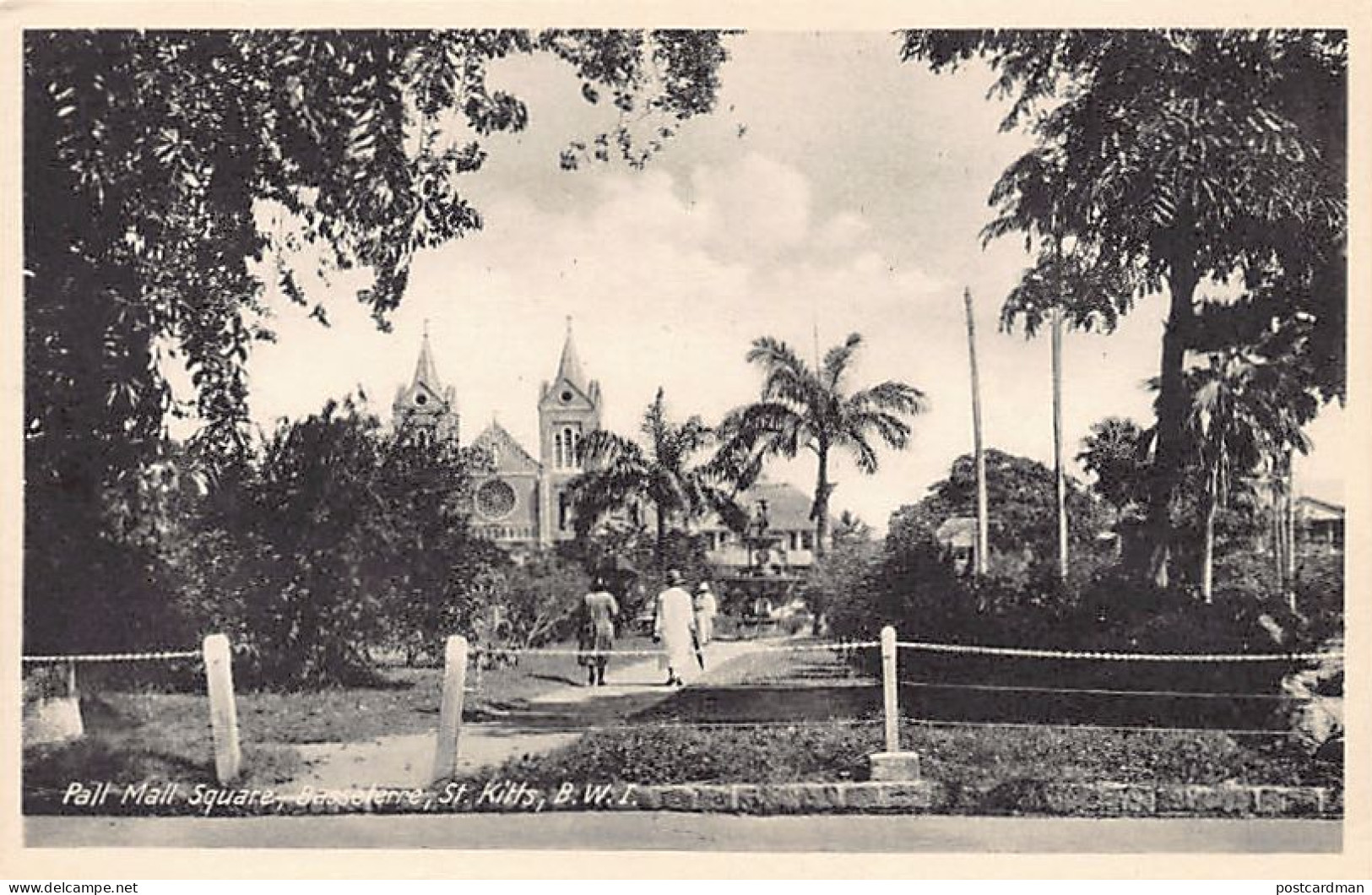 Saint Kitts - BASSETERRE - Pall Mall Square - Publ. J. E. Stephens