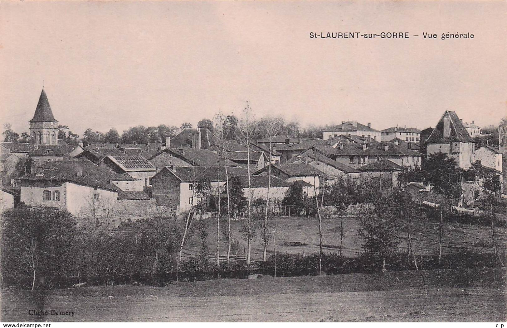 Saint  Laurent sur Gorre  -  Vue Generale - CPA °J