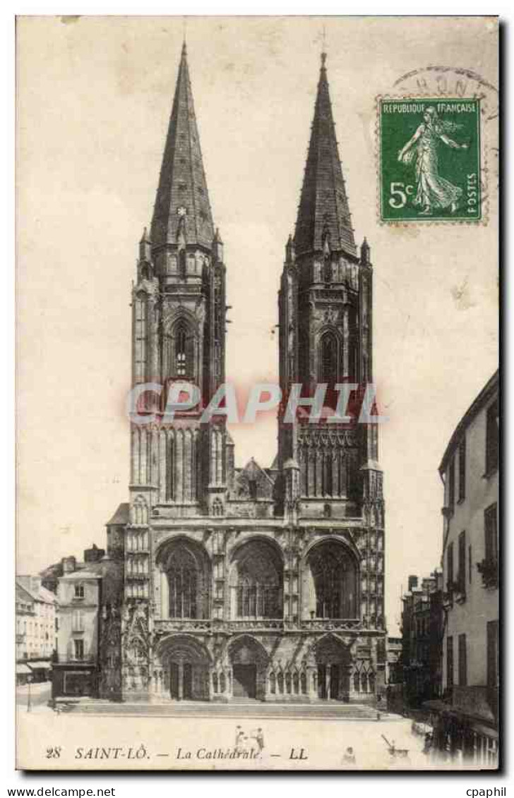 Saint Lo CPA La cathedrale