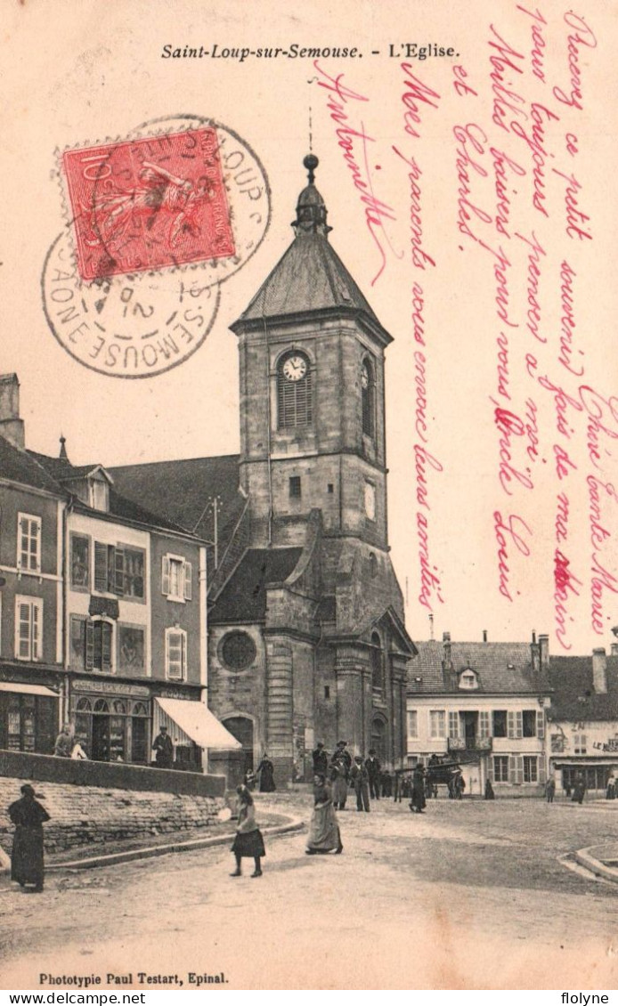 saint loup sur semouse - la place de l'église