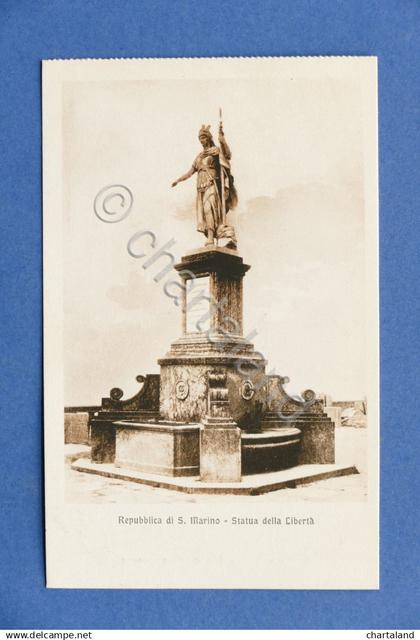 Cartolina Repubblica di S. Marino - Statua della Libertà - 1920 ca.
