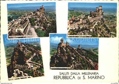 San Marino San Marino mit Burgen