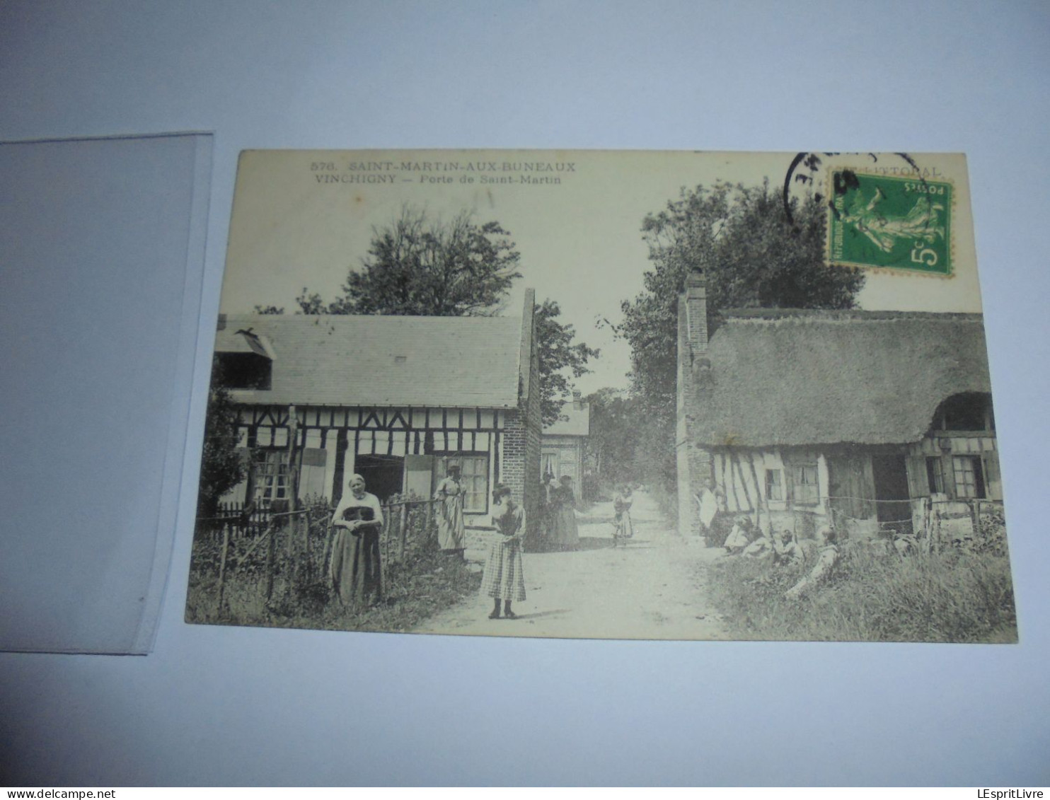 SAINT MARTIN AUX BUNEAUX VINCHIGNY Porte de Saint Martin Animée Carte Postale Postkaart