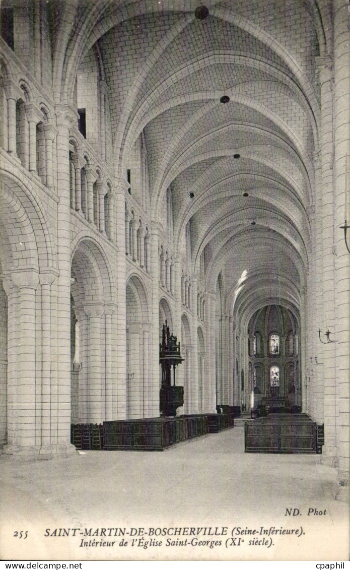 Saint Martin de Boscherville - Interieur de l Eglise - CPA