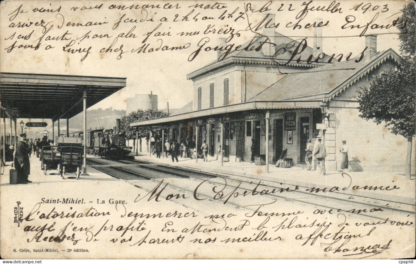 Saint Mihiel - 1903 - La Gare - CPA