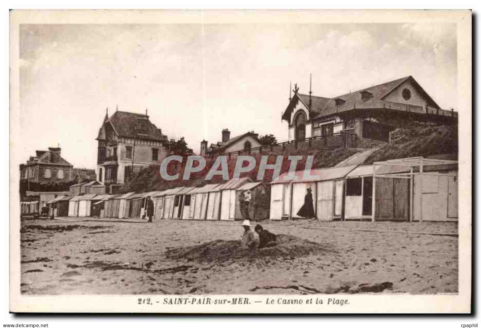 Saint Pair sur mer CPA le casino et la plage