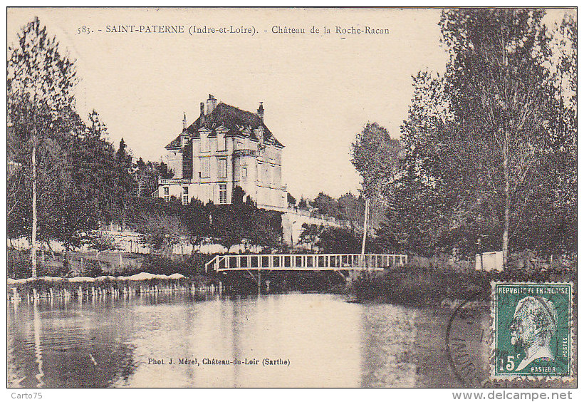 Saint Paterne 37 - Château de la Roche-Racan - 1925 Cachet Postal