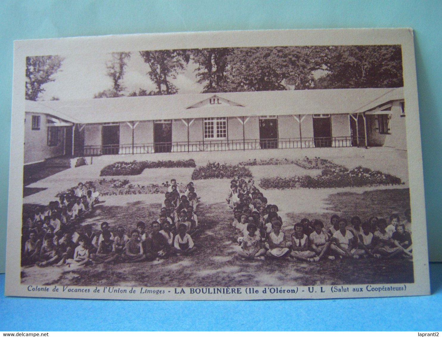 SAINT-PIERRE-D'OLERON (CHARENTE MARITIME) COLONIE DE VACANCES DE L'UNION DE LIMOGES. LA BOULINIERE. SALUT AUX.........