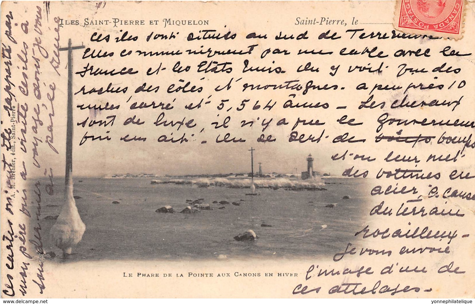 Saint Pierre et Miquelon / 06 - Le phare de la Pointe aux Canons en Hiver - défaut