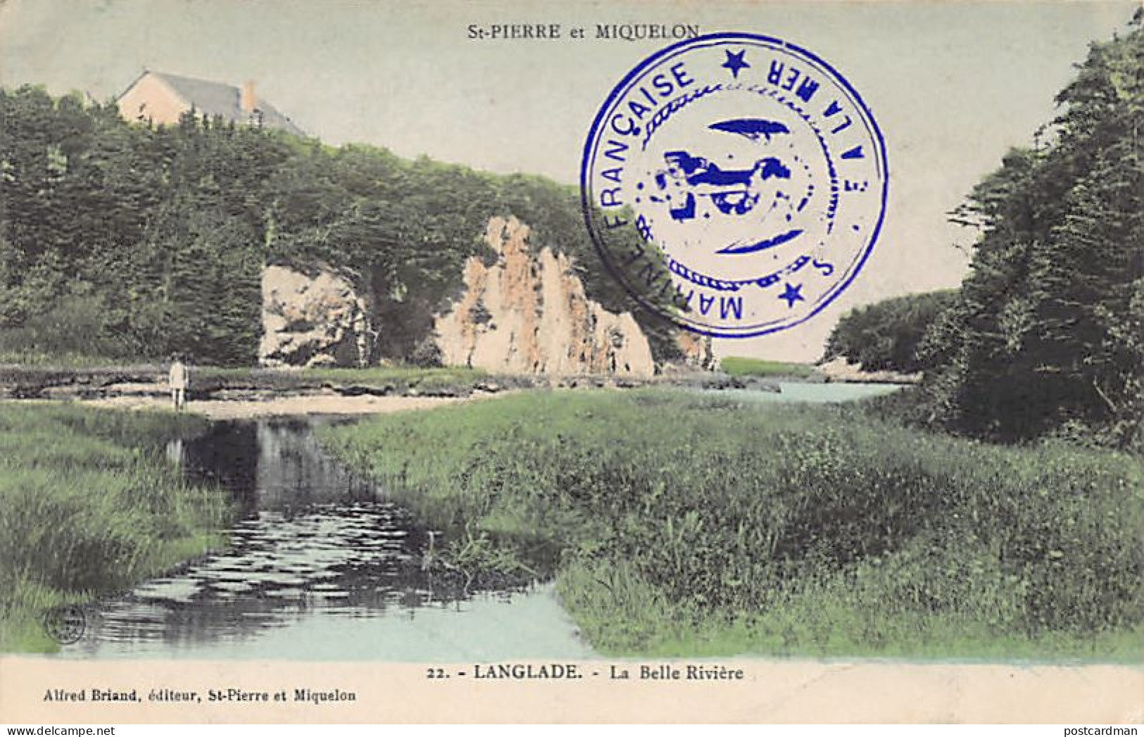 Saint-Pierre-et-Miquelon - LANGLADE - La Belle Rivière - Ed. Alfred Briand 22 Aquarellée