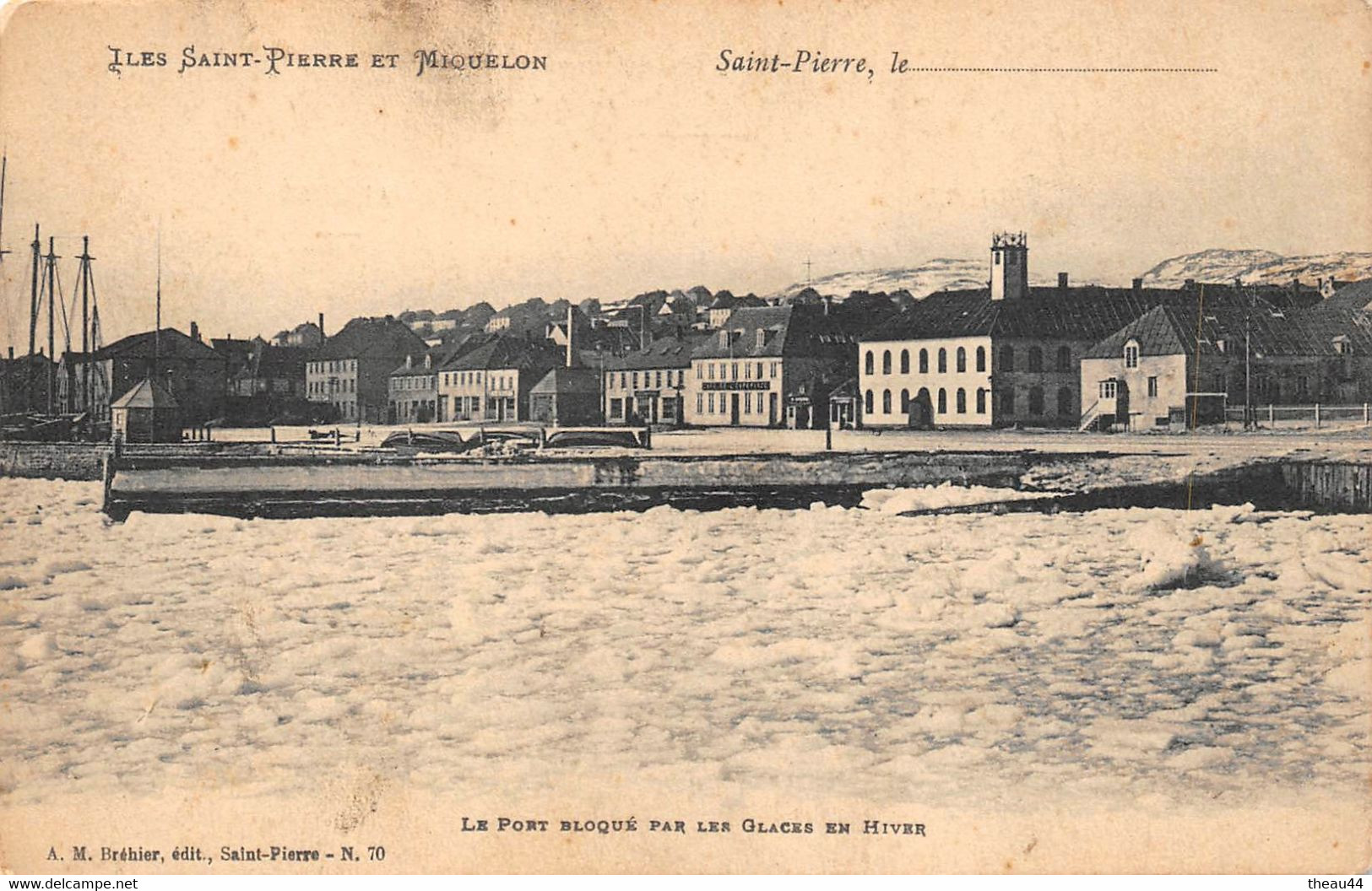 ¤¤    -     SAINT-PIERRE-et-MIQUELON   -   SAINT-PIERRE   -  Le Port bloqué par les Glaces en Hiver    -    ¤¤