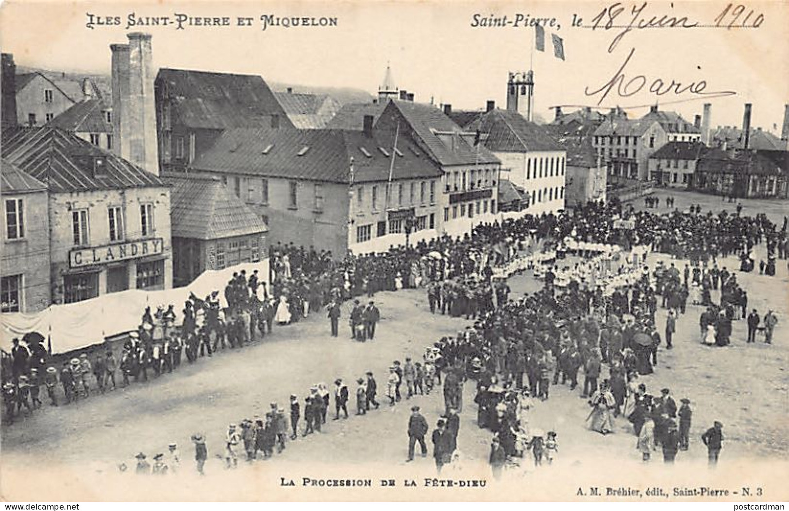 Saint-Pierre & Miquelon - La procession de la Fête-Dieu - Ed. A. M. Brehier 3