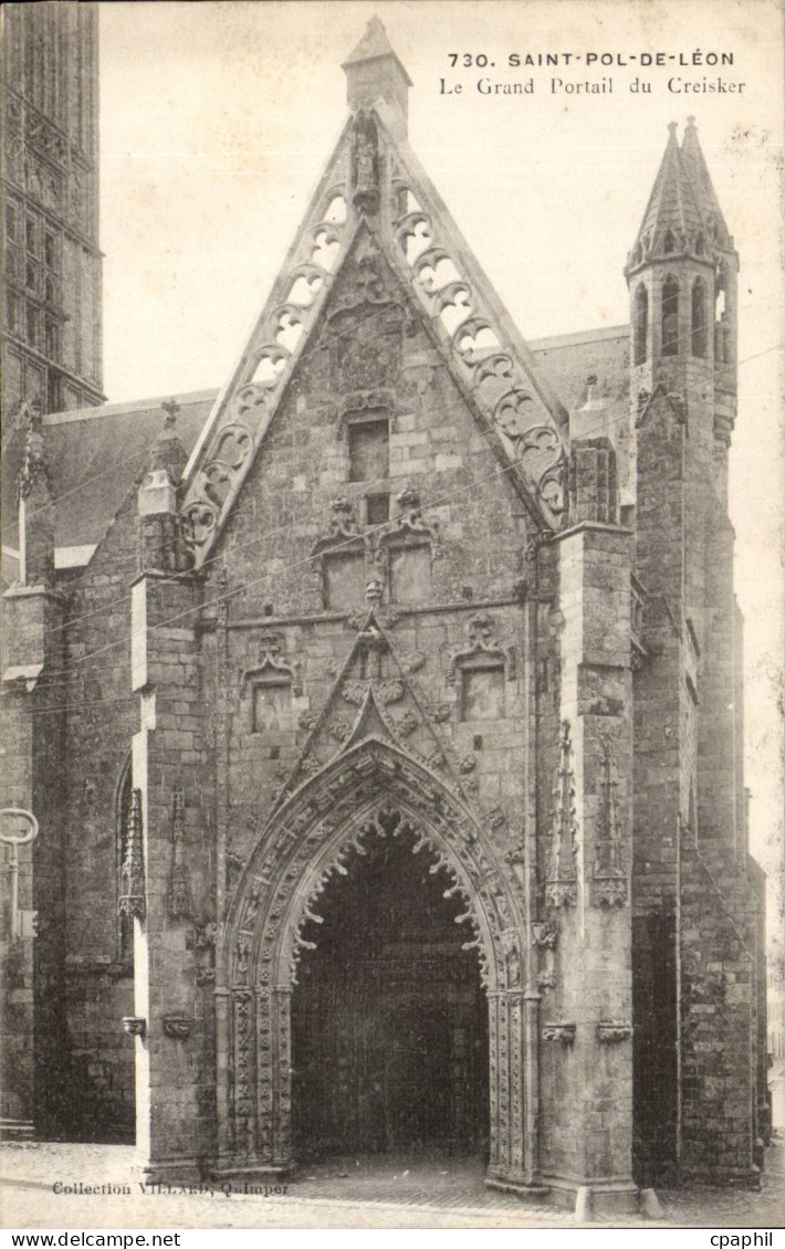 Saint Pol de Leon CPA Le grand portail de Creisker