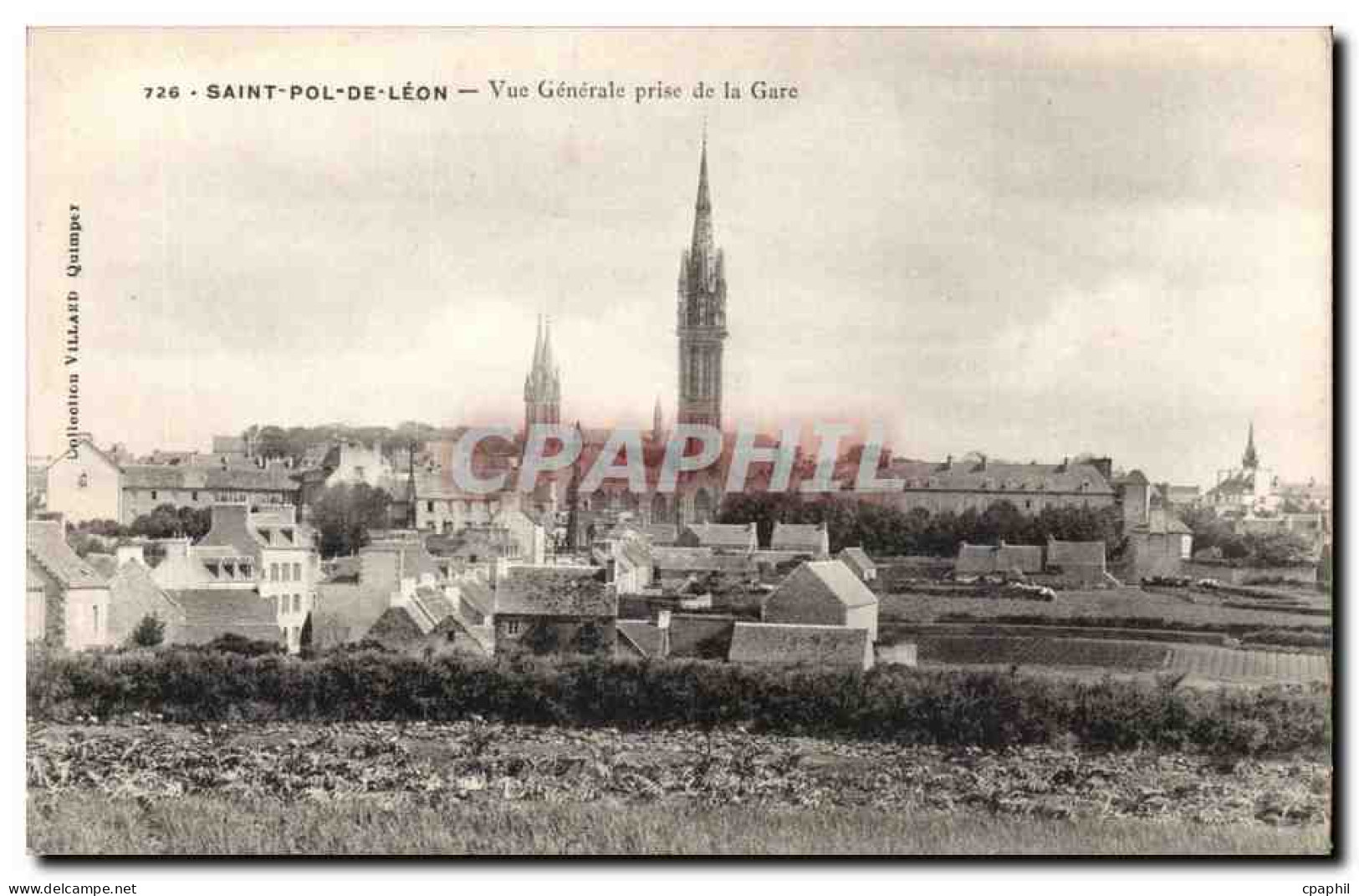 Saint Pol de Leon CPA Vue generale prise de la gare