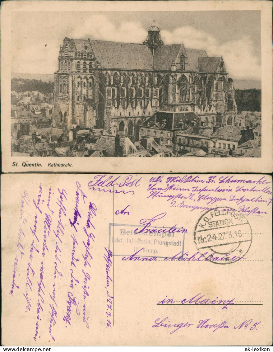 Saint-Quentin Saint-Quentin Kathedrale (Basilika) von Saint-Quentin 1916