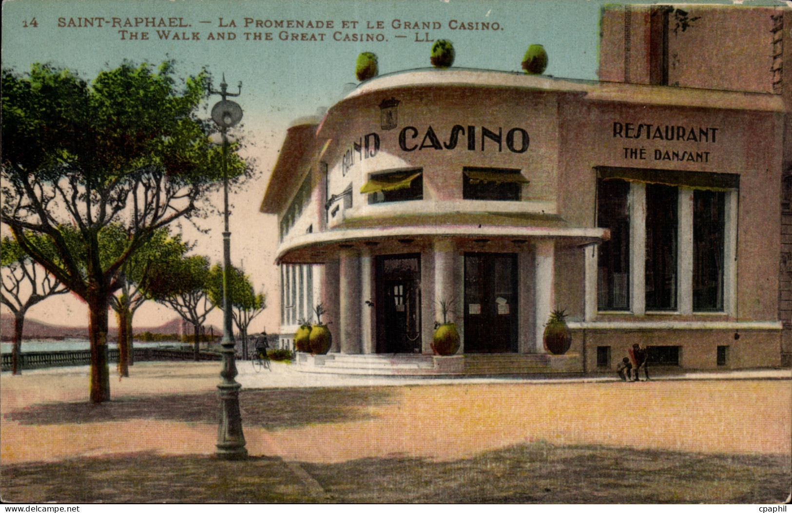 Saint Raphael - La Promenade et le Grand Casino Restaurant The dansant - CPA