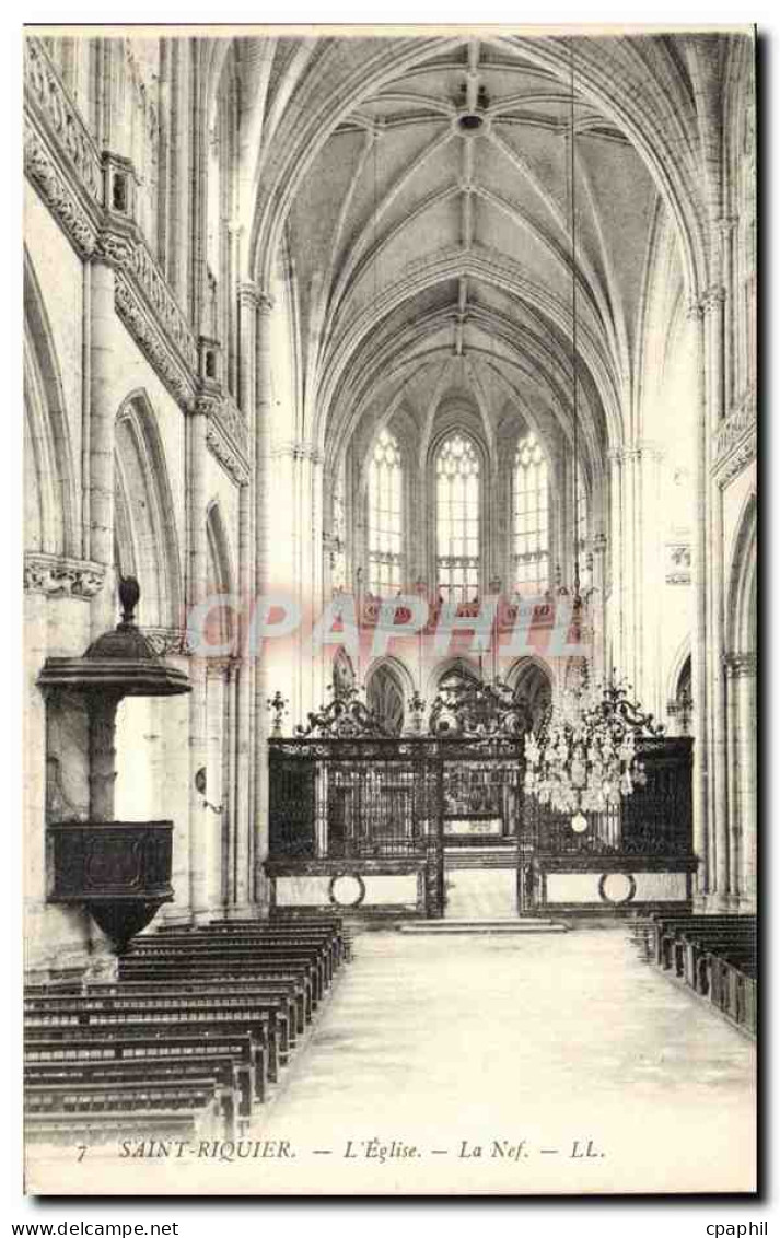 Saint Riquier CPA L'eglise La nef
