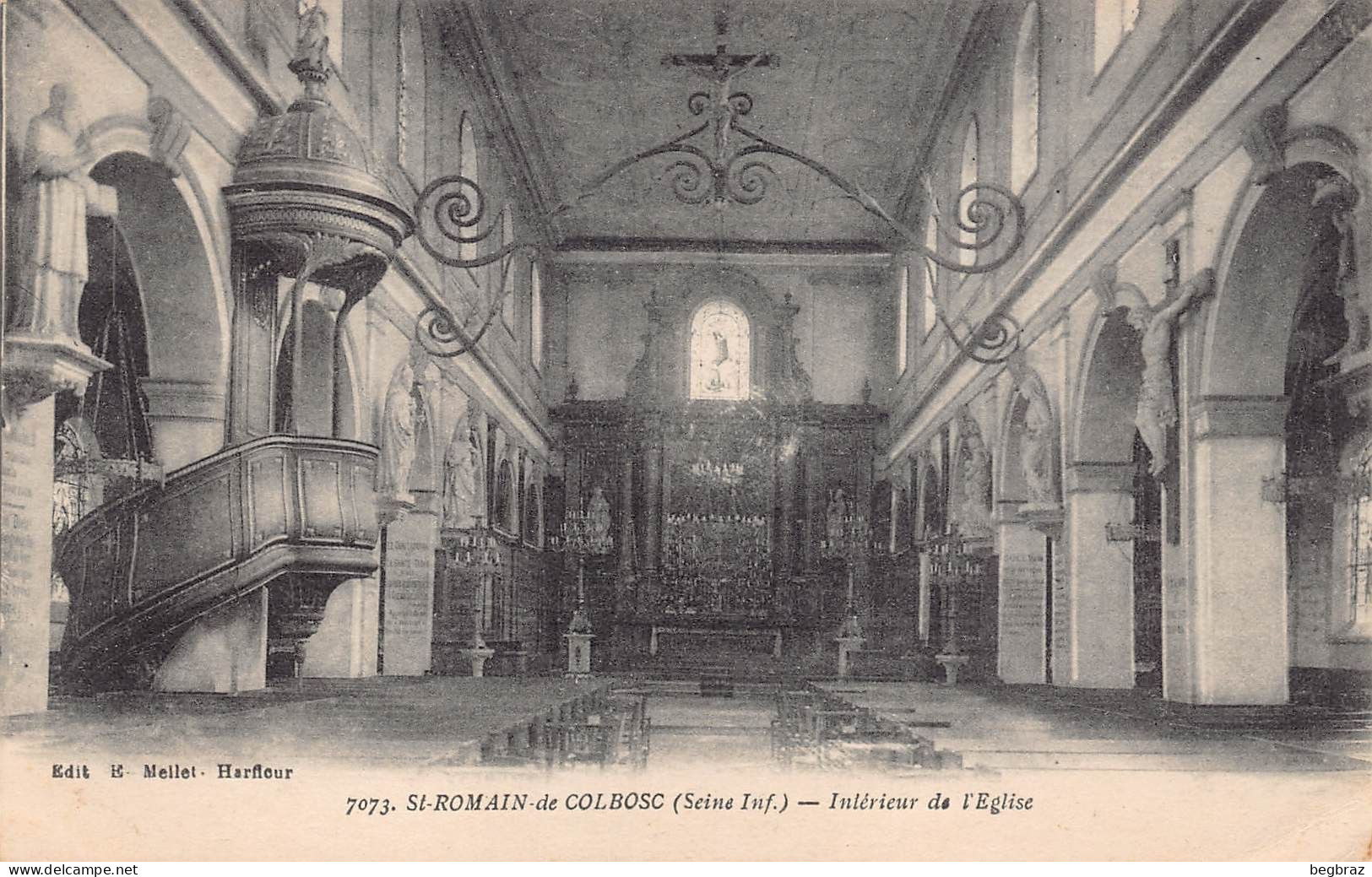 SAINT ROMAIN DE COLBOSC      EGLISE  INTERIEUR