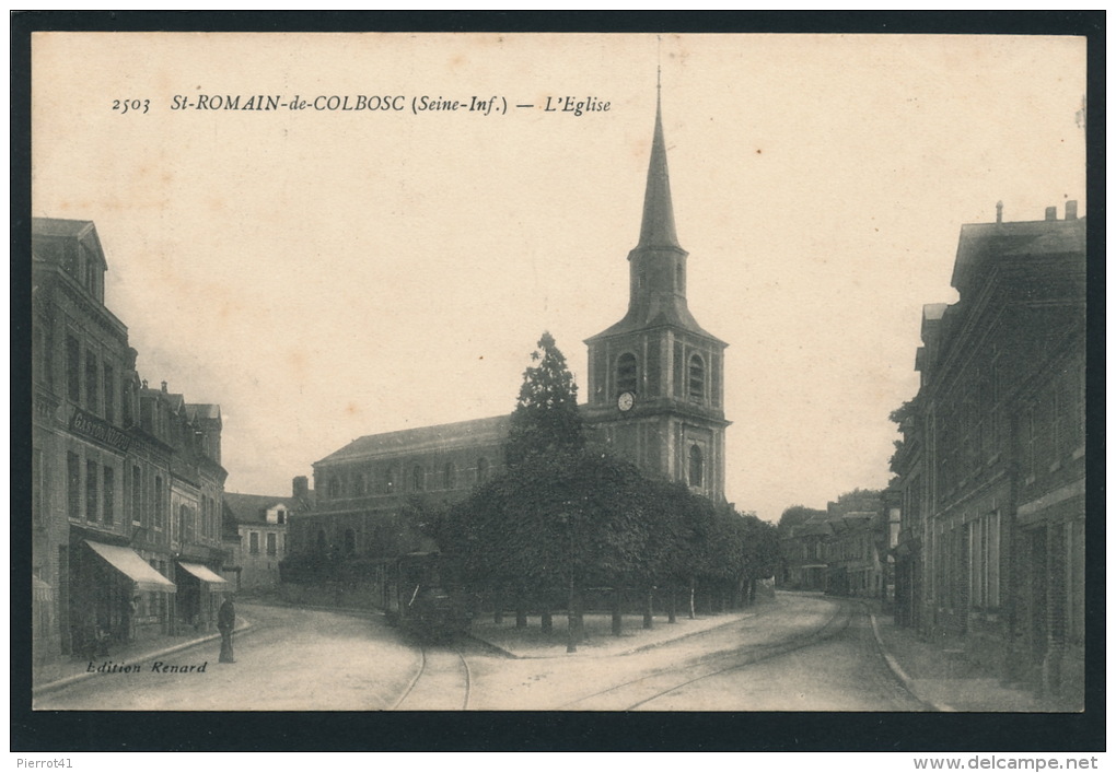 SAINT ROMAIN DE COLBOSC - L'Église (passage train)