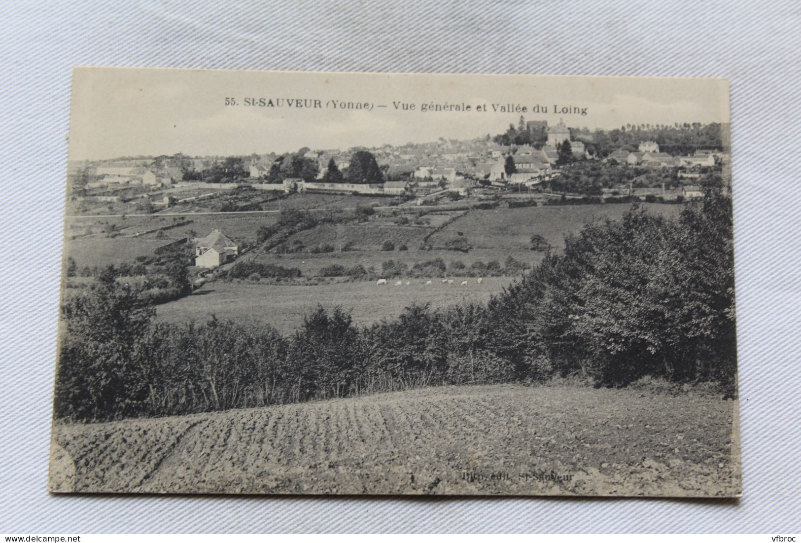 Saint Sauveur, vue générale et vallée du Loing, Yonne 89