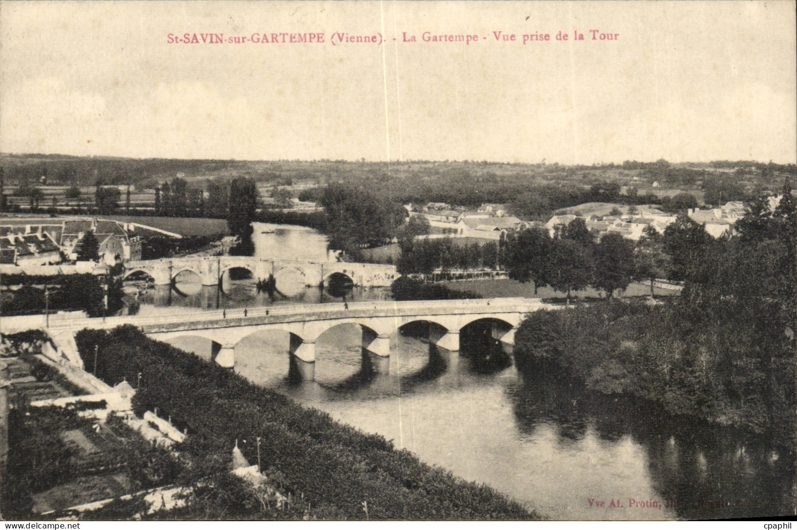 Saint Savin sur Gertempe CPA La Gartrempe Vue prise de la Tour
