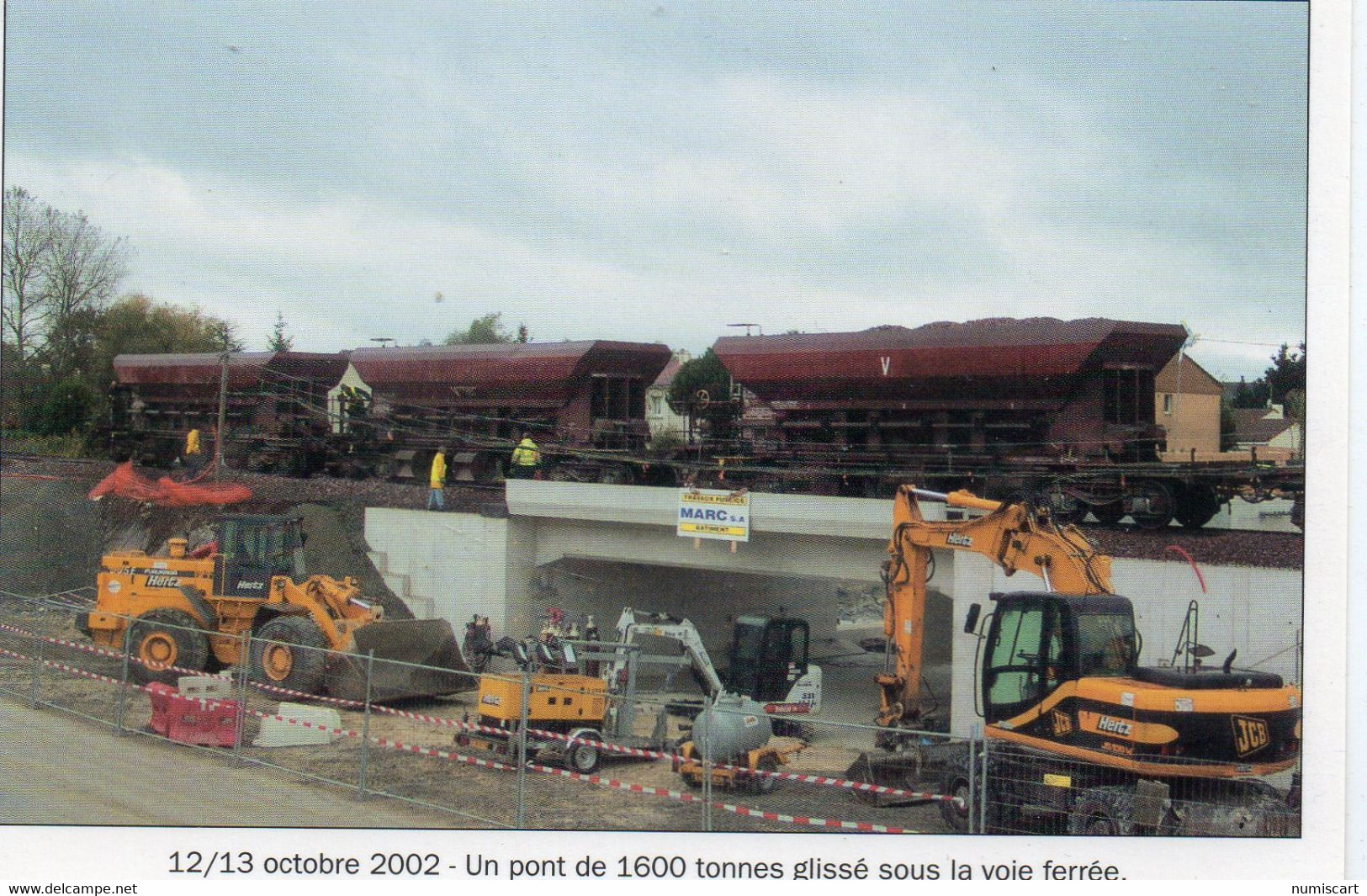 Saint-Sébastien-sur-Loire animée Chantier du Frêne Rond travaux train pont pelleteuse