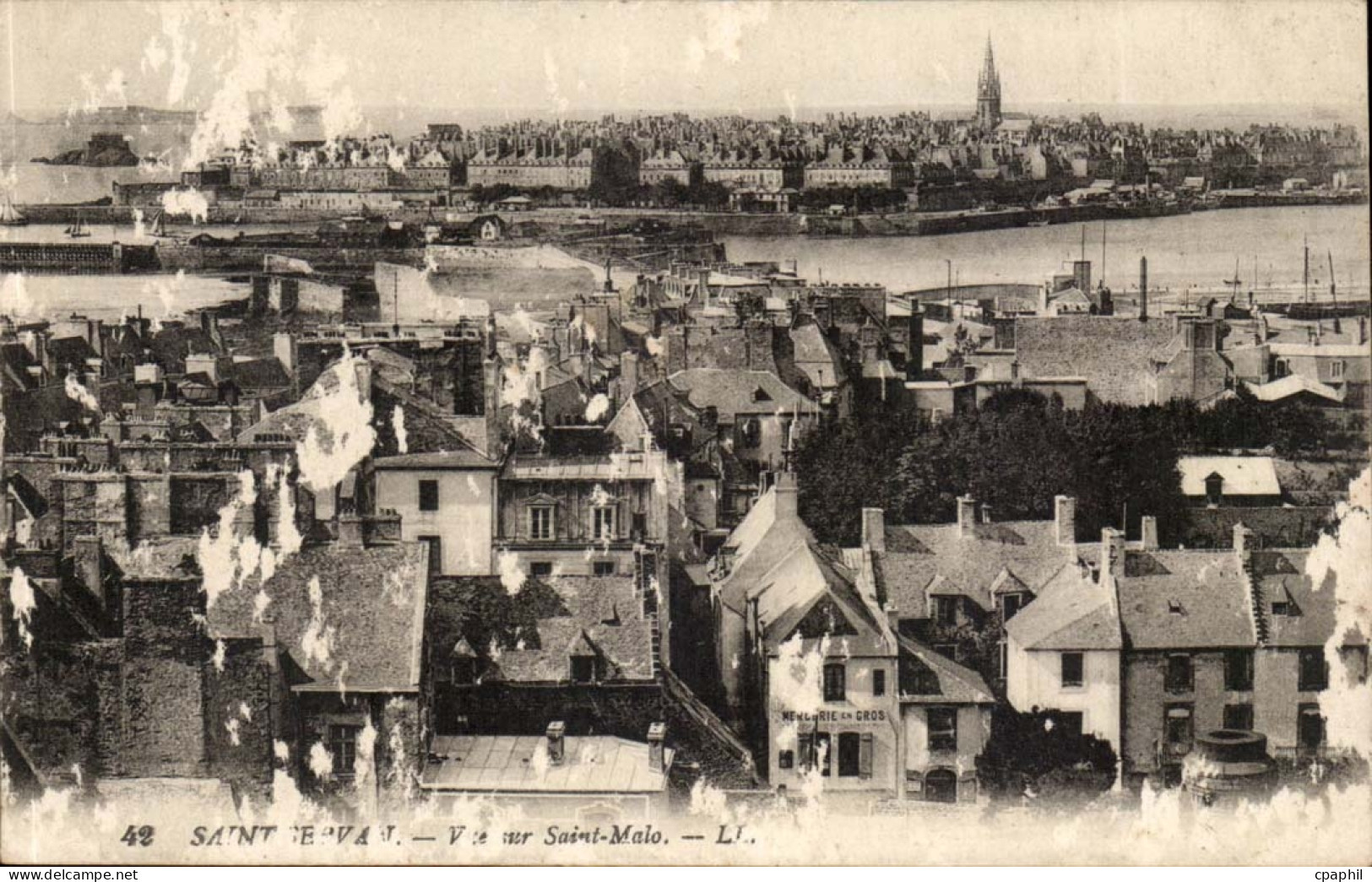 Saint SErvan CPA Vue sur Saint Malo