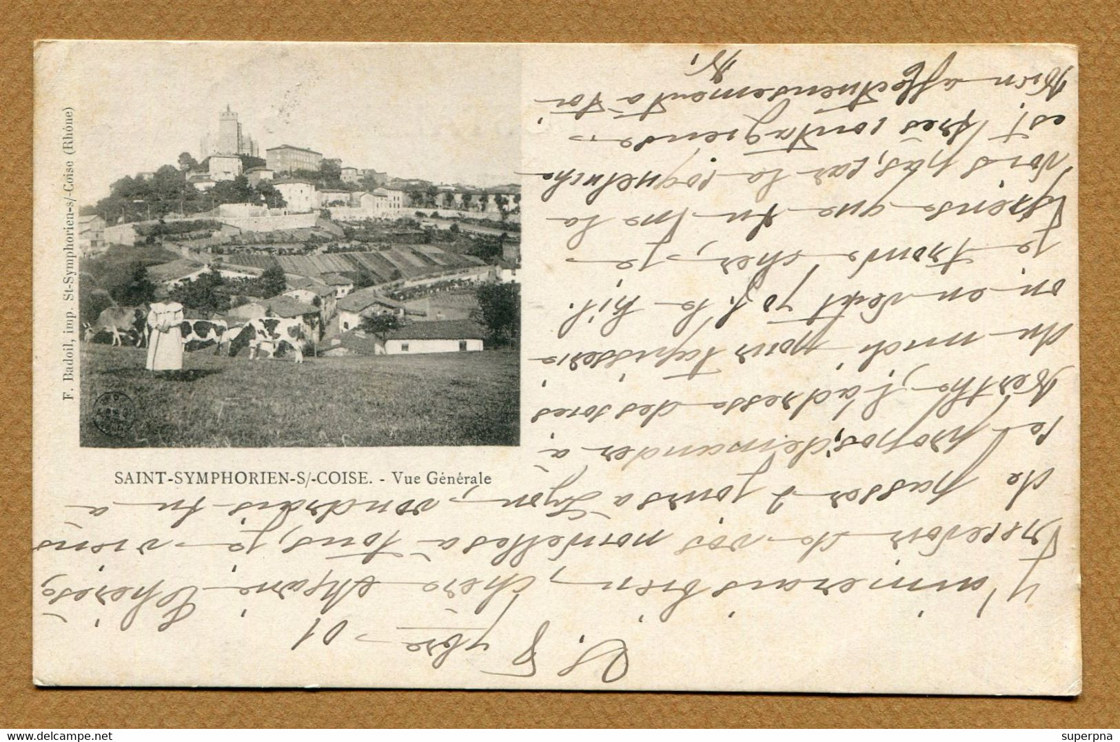 SAINT-SYMPHORIEN-SUR-COISE  (69) : " VUE GENERALE "  (1901)