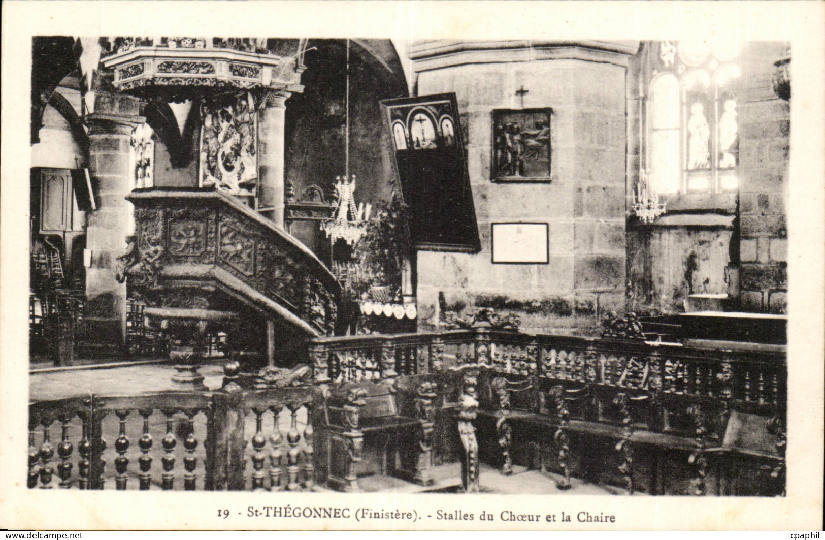 Saint Thegonnec CPA Stalles du choeur et la chaire
