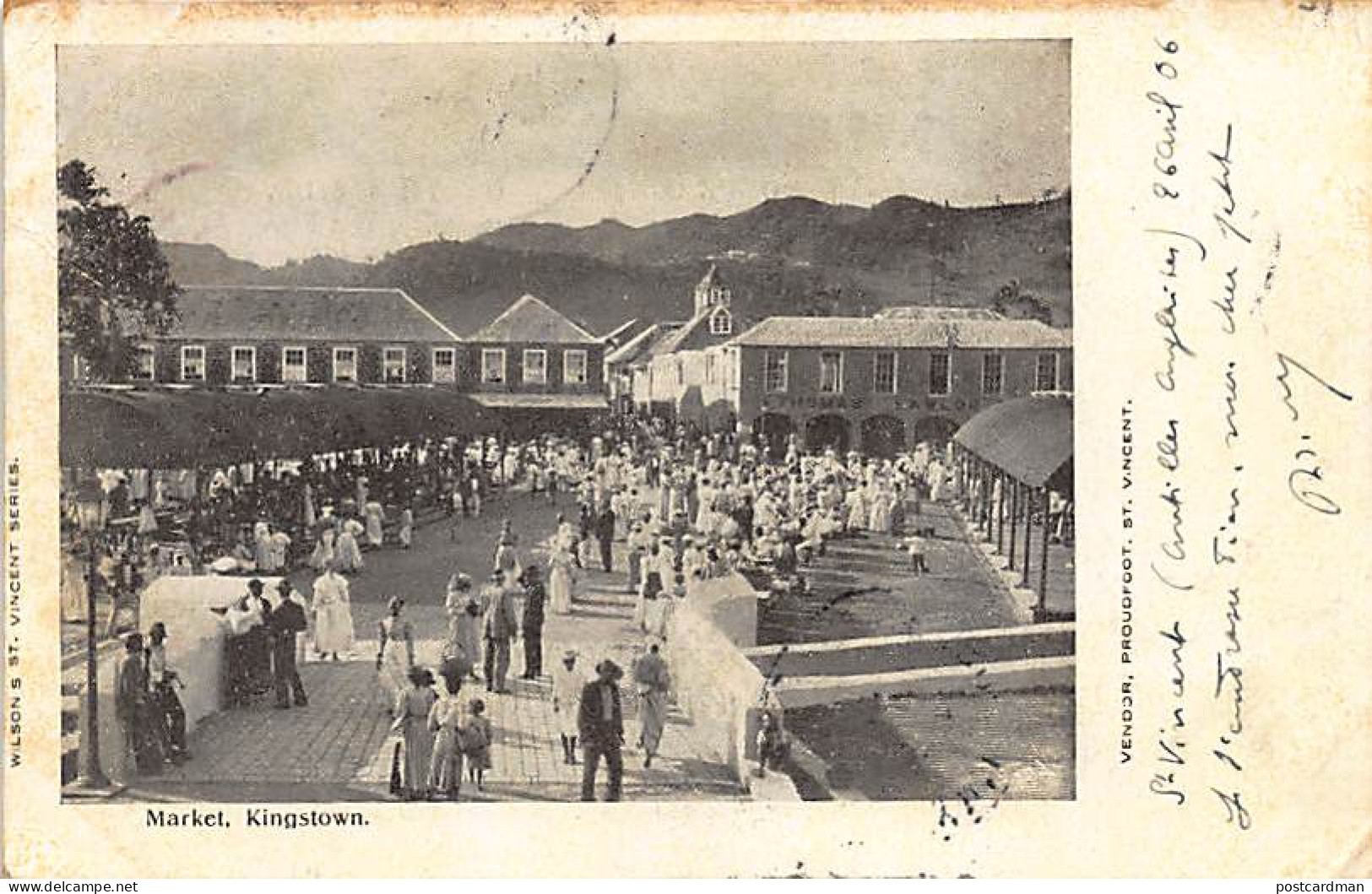 Saint-Vincent - Market, Kingstown - Publ. Wilson