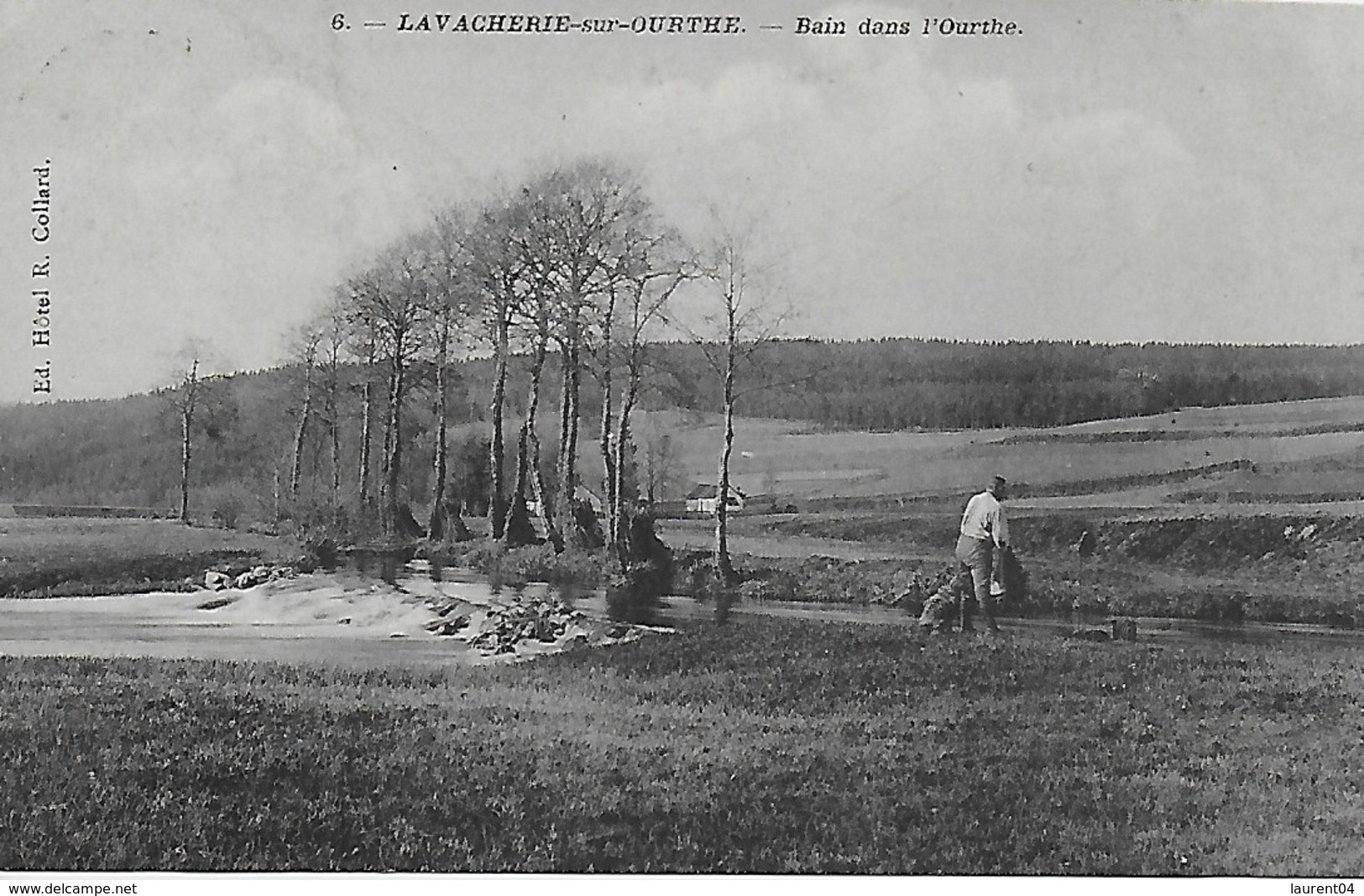 SAINTE-ODE. LAVACHERIE. BAIN DANS L'OURTHE