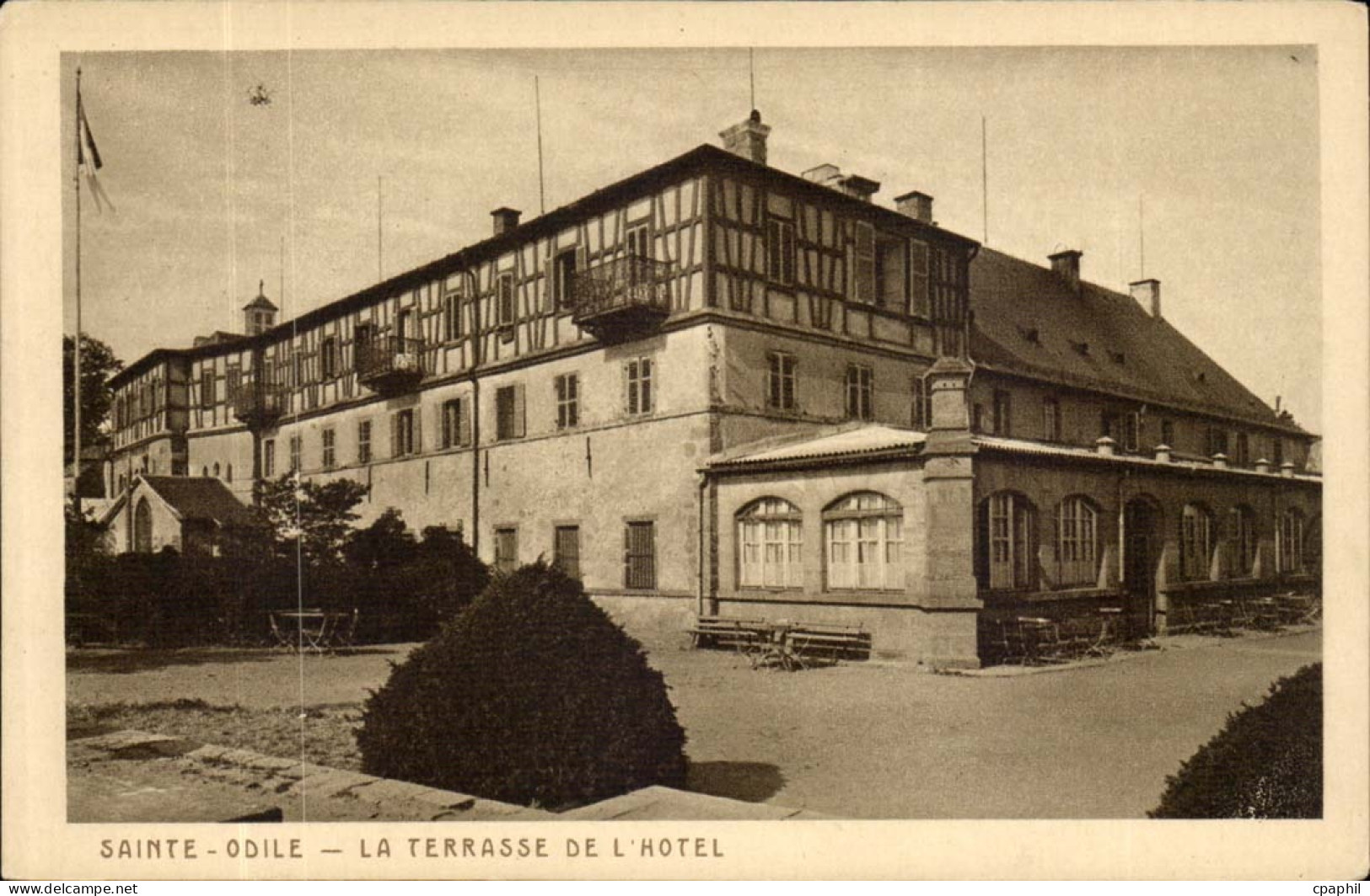 Sainte odile CPA la terrasse de l'hotel