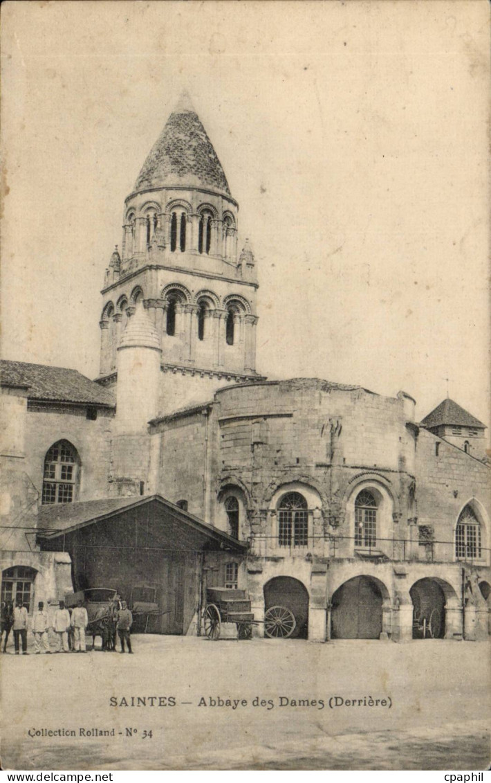 Saintes CPA Abbaye des DAmes (derriere)