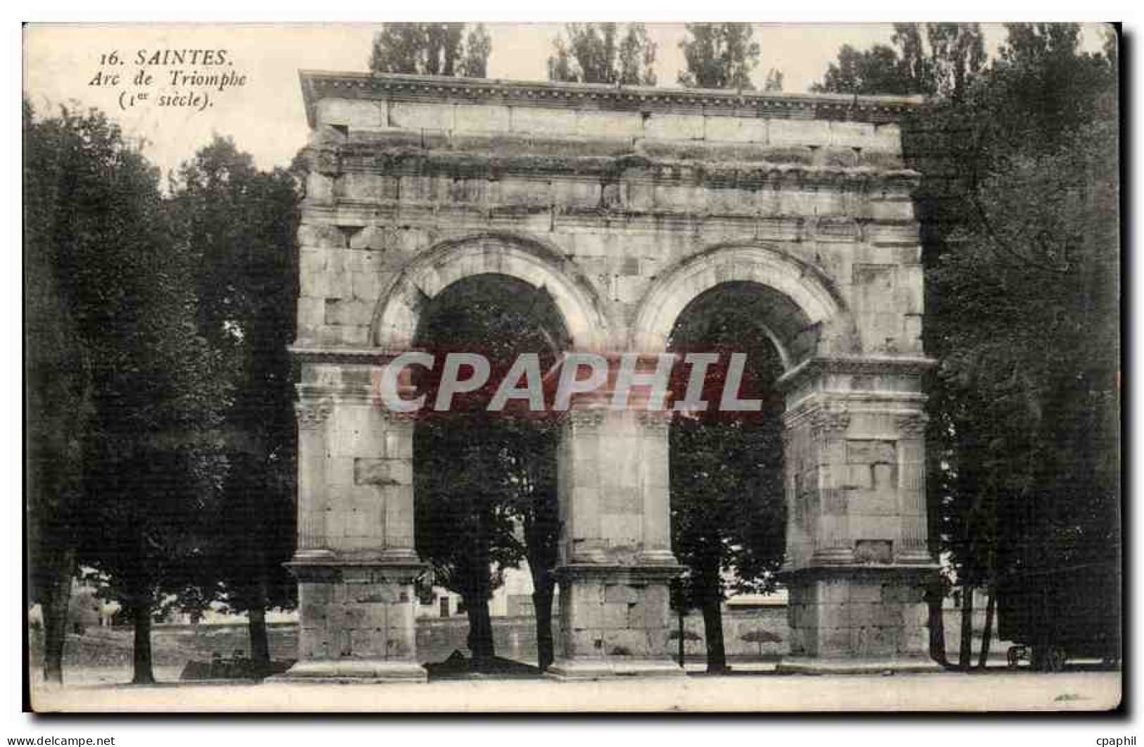 Saintes CPA Arc de triomphe