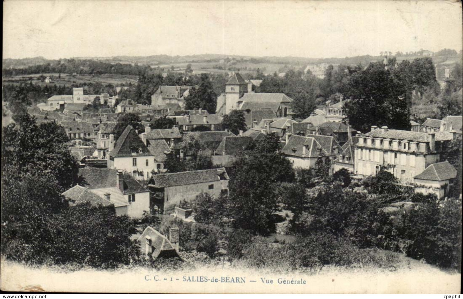 Salies de Bearn CPA Vue generale