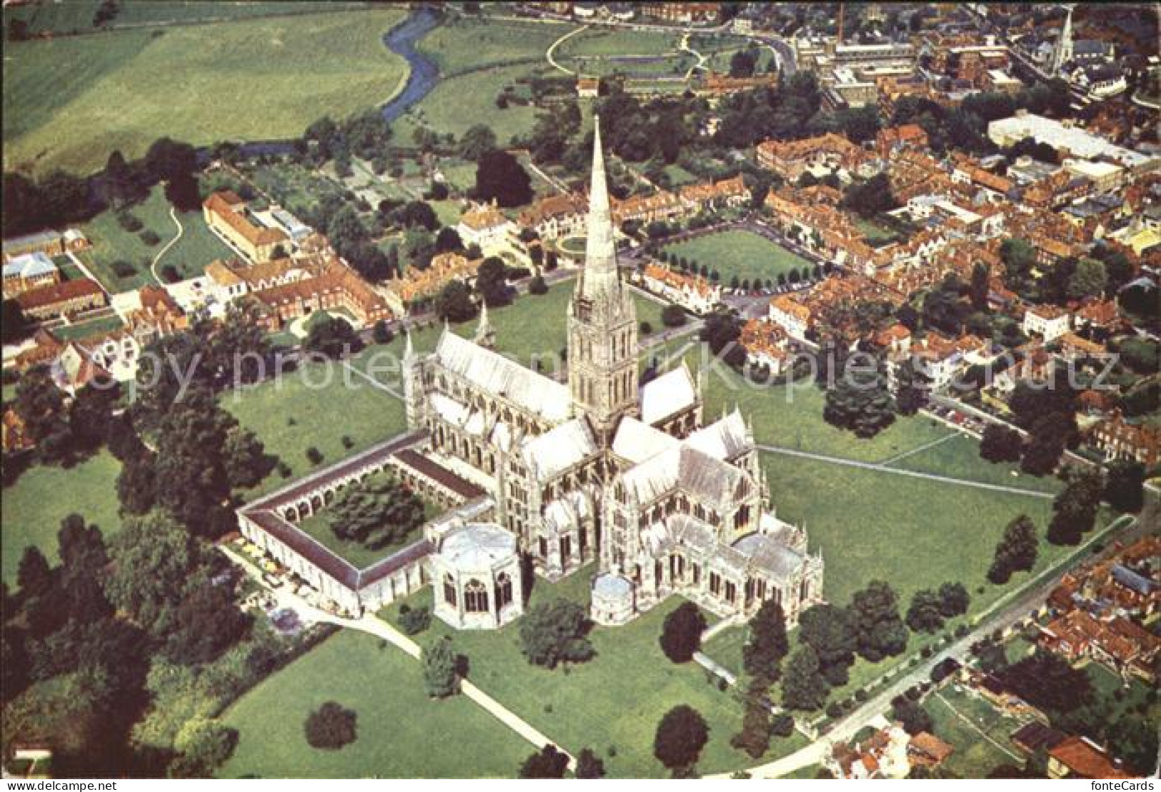 Salisbury Wiltshire Cathedral Fliegeraufnahme