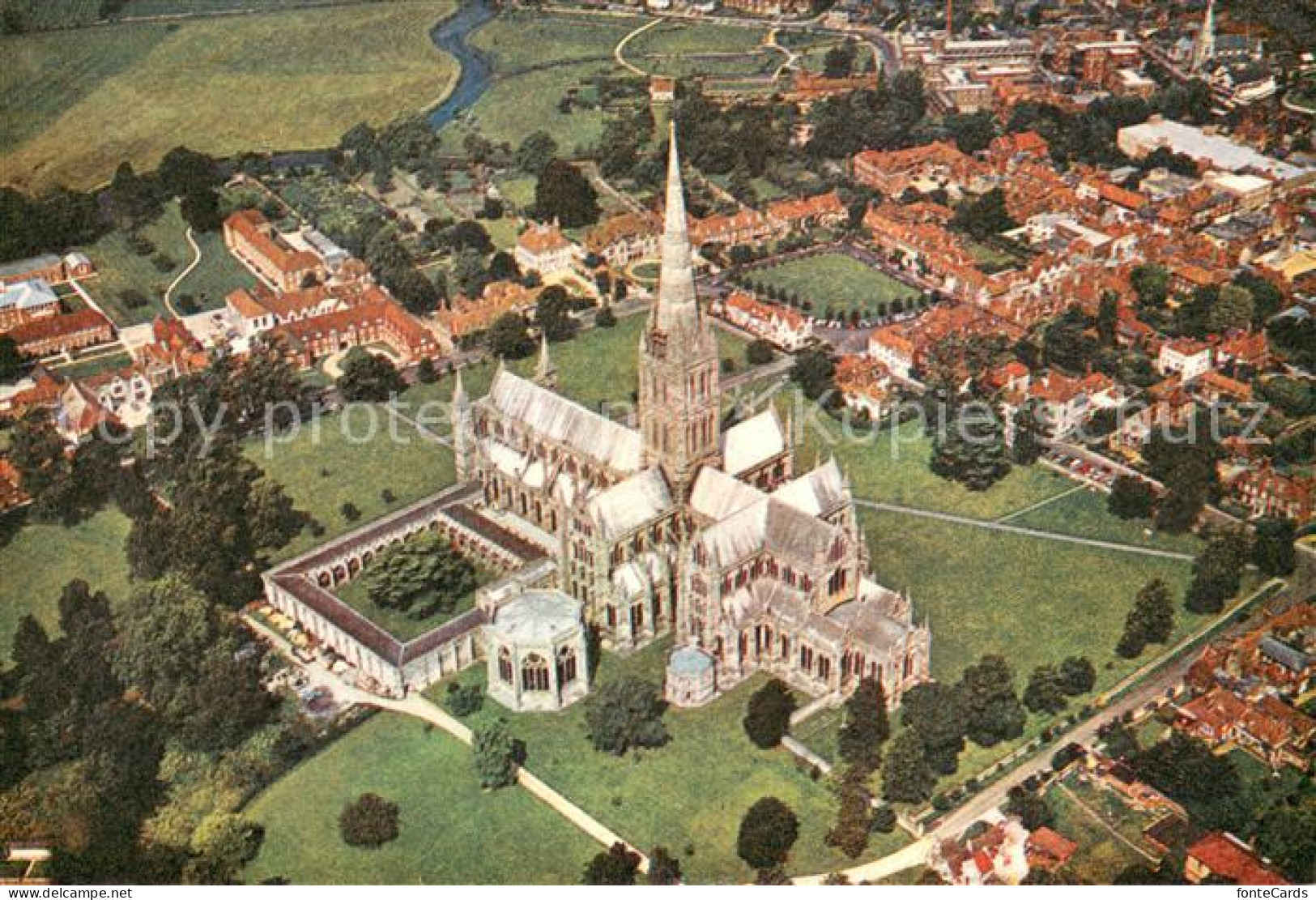 Salisbury Wiltshire Fliegeraufnahme Cathedral