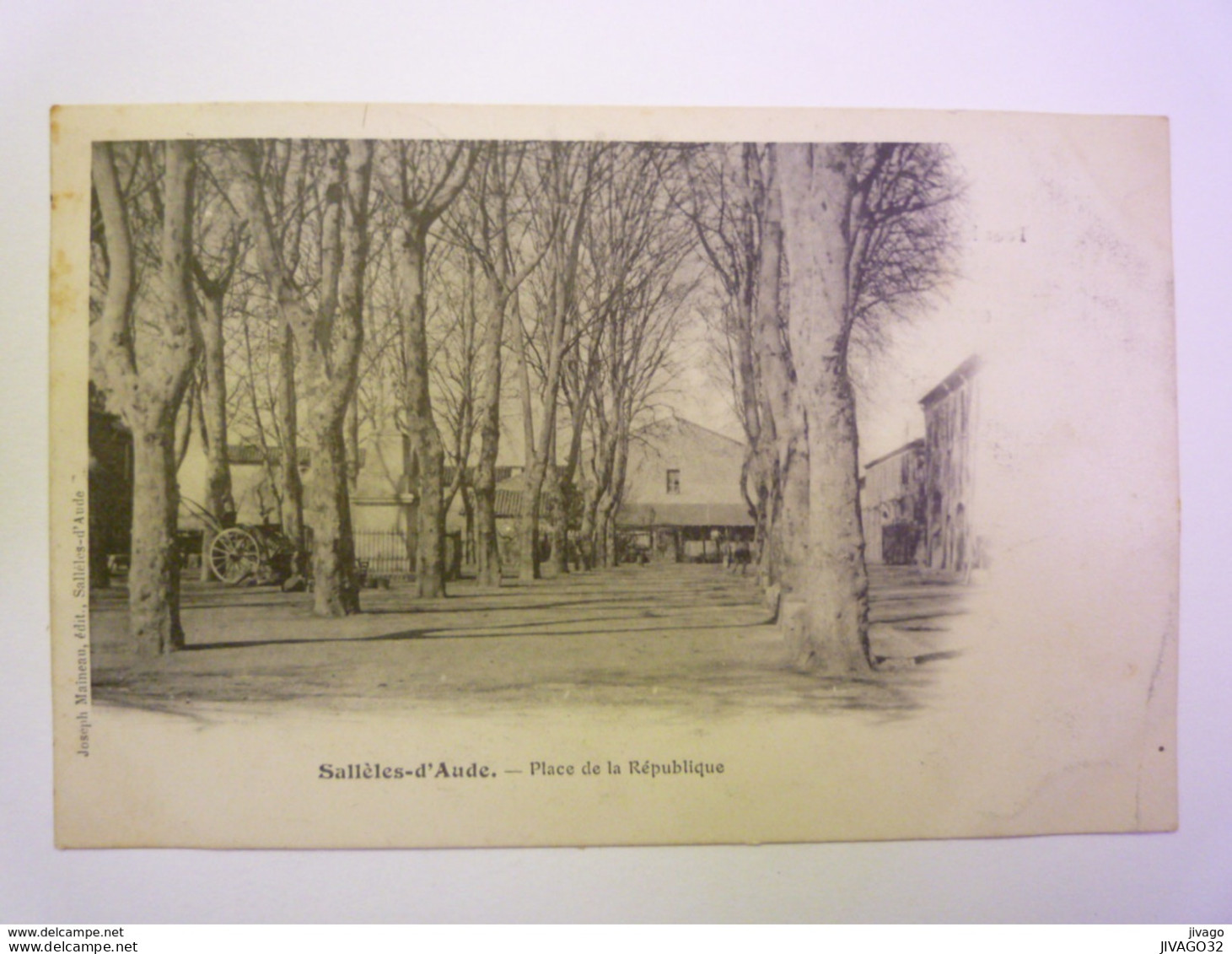 SALLELES-D'AUDE  (Aude)  :  Place de la REPUBLIQUE   1909