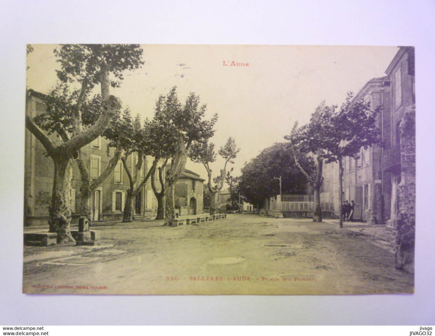 SALLELES-D'AUDE  (Aude)  :  Place du  PORTAIL   1907